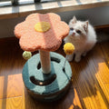 Fluffy Finds Flower Cat Scratching Tower