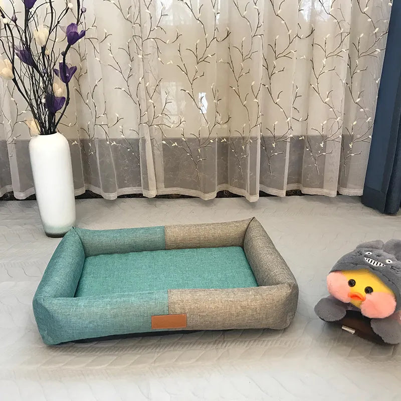 Fluffy Finds Luxury Linen Pet Bed