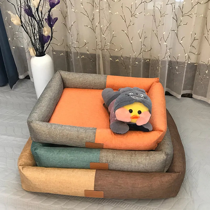 Fluffy Finds Luxury Linen Pet Bed