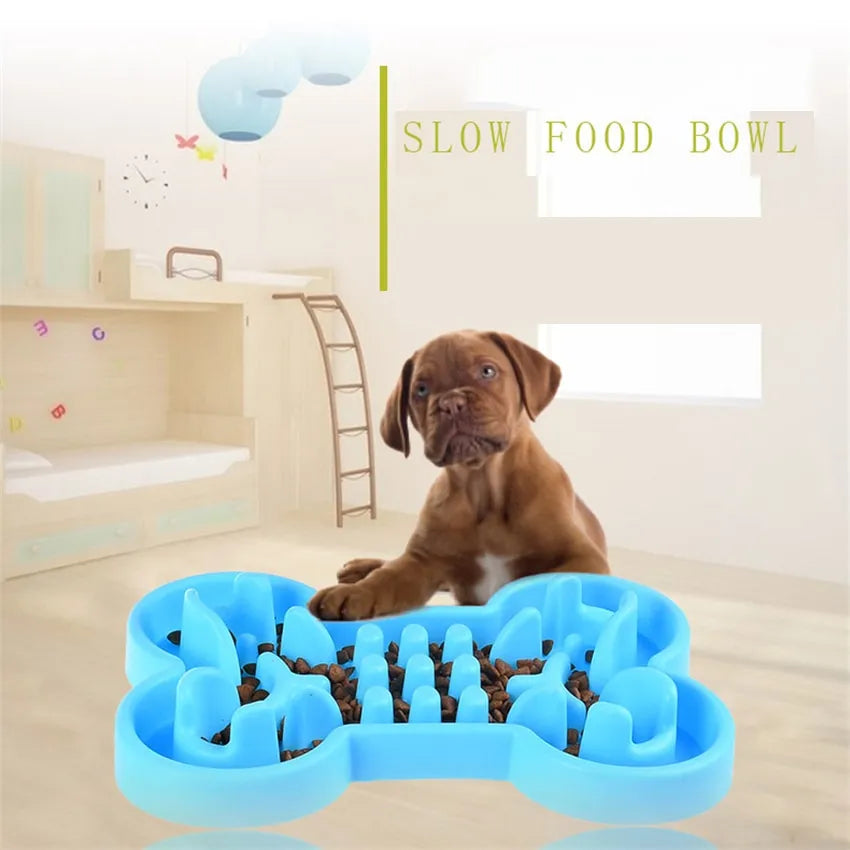 Fluffy Finds Pet Slow Feeder Bowl — Anti-Choke Puzzle Bowl for Dogs & Cats