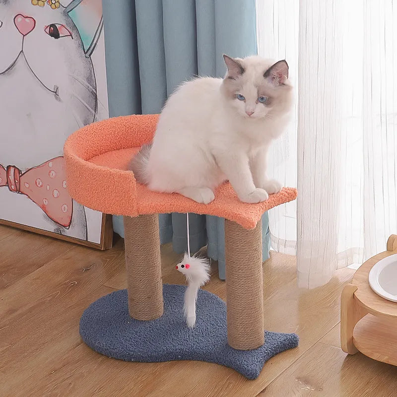 Fluffy Finds Cat Tree & Climbing Frame — Multi Level Cat Tower with Cozy Nest