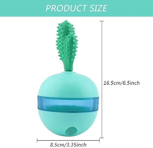 Fluffy Finds Interactive Dog Treat Dispenser & Dental Chew Toy — 360° Tumbler Ball