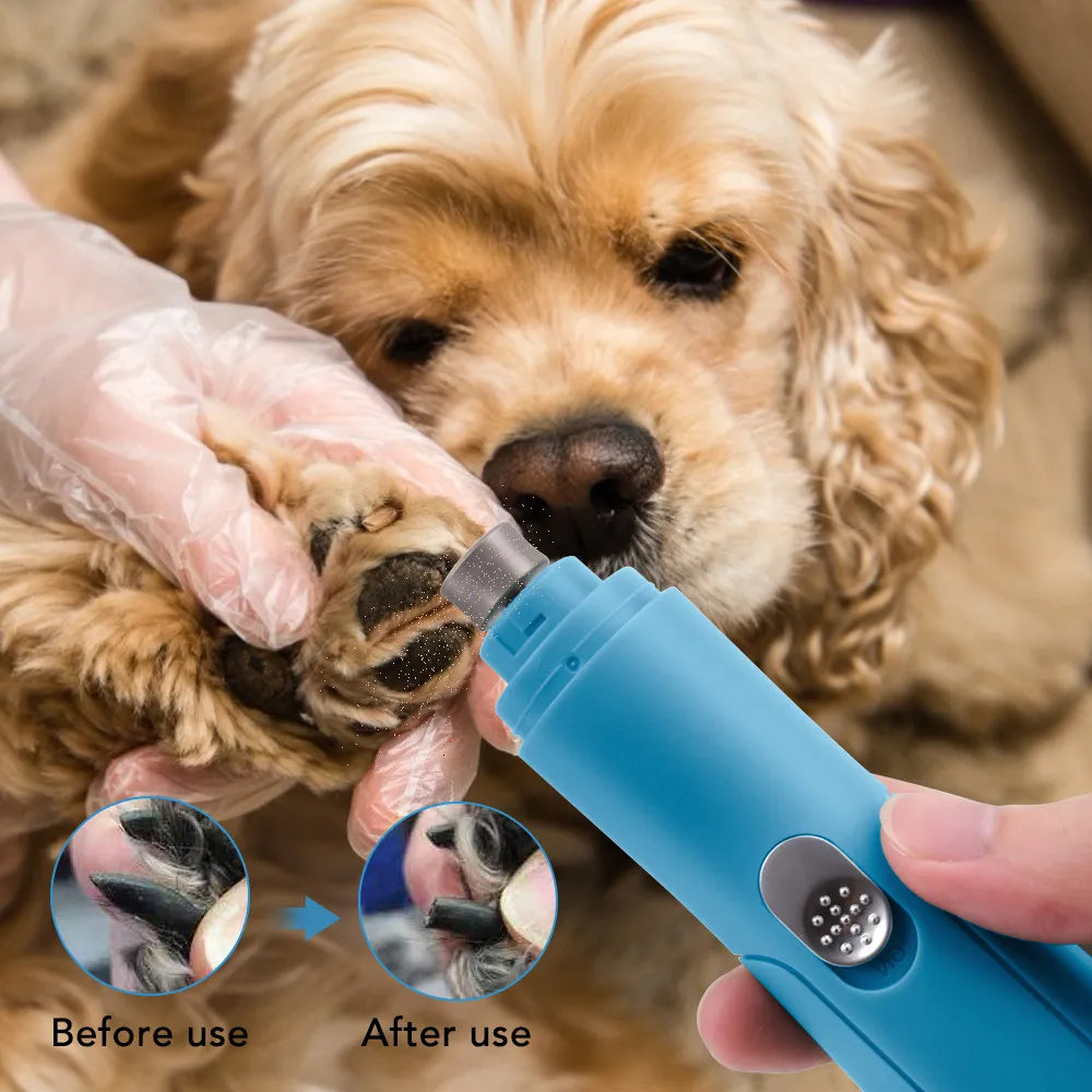 Fluffy Finds Electric Pet Nail Grinder — Safe & Quiet Nail Trimmer for Dogs & Cats