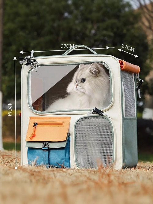 Fluffy Finds 4-in-1 Pet Travel Carrier — Backpack, Trolley & Shoulder Bag for Cats & Small Dogs