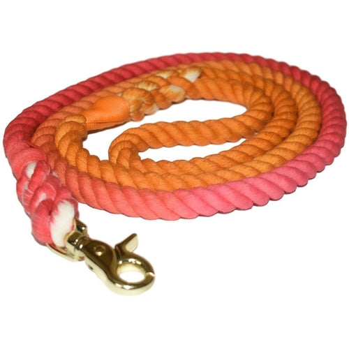 Fluffy Finds Ombre Cotton Rope Dog Leash — Stylish & Strong for Dogs of All Sizes