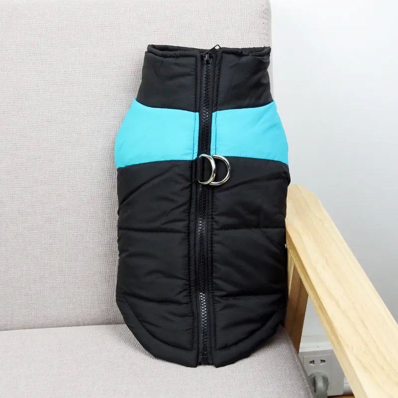 Fluffy Finds Printed Dog Vest Jacket — Warm Winter Coat for Medium & Large Dogs
