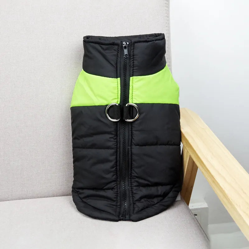Fluffy Finds Printed Dog Vest Jacket — Warm Winter Coat for Medium & Large Dogs